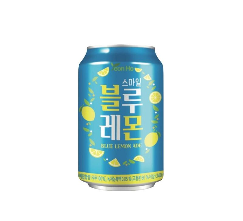 Korean Smile Blue Lemonade Soda 340ml