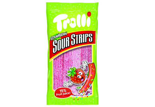 Trolli Sour Strips Strawberry 85g