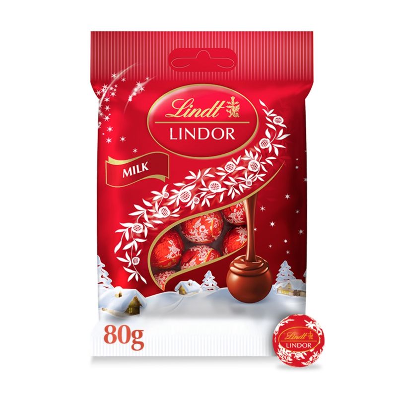 Lindt Lindor Milk Chocolate Truffle Bag 80g