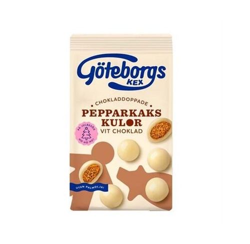 Pepperkakskulor Vit Choklad 120g (Datotilbud)