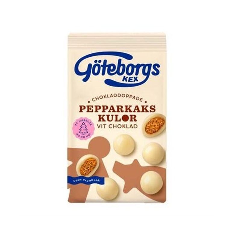 Pepperkakskulor Vit Choklad 120g (Datotilbud)