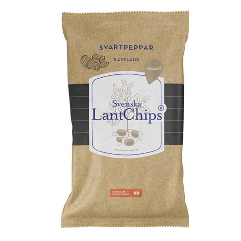 LantChips Svartpeppar Räfflade 200g