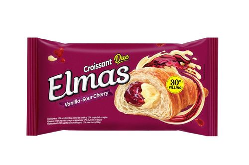 Elmas Croissant Vanilla Sour Cherry 60g (Datotilbud)