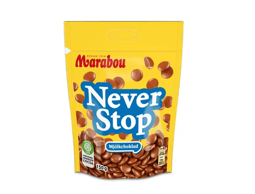 Marabou Never Stop 150g (Datotilbud)