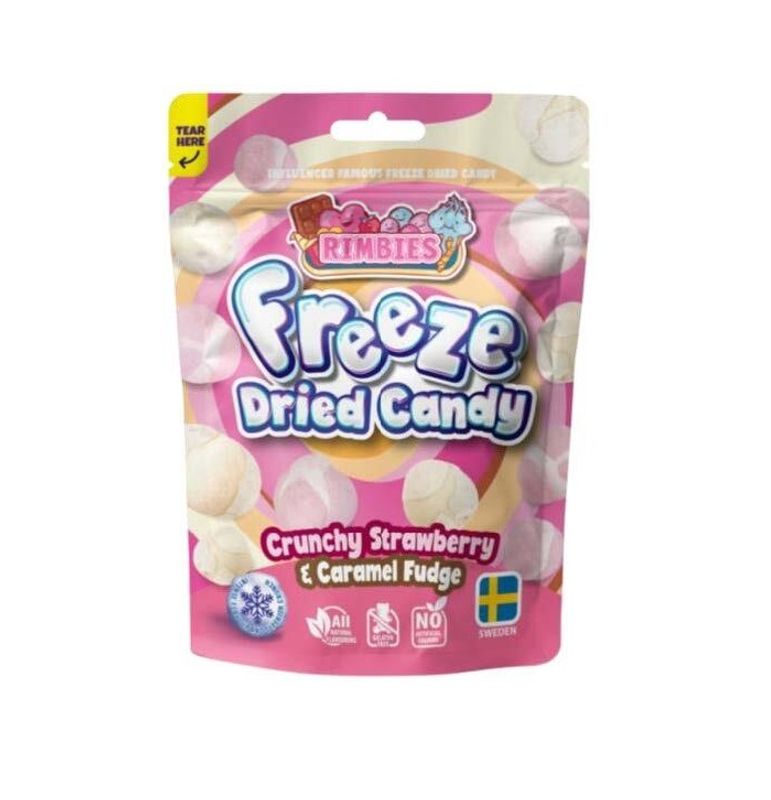 Freeze Dried Candy Crunchy Strawberry & Caramel Fudge 80g